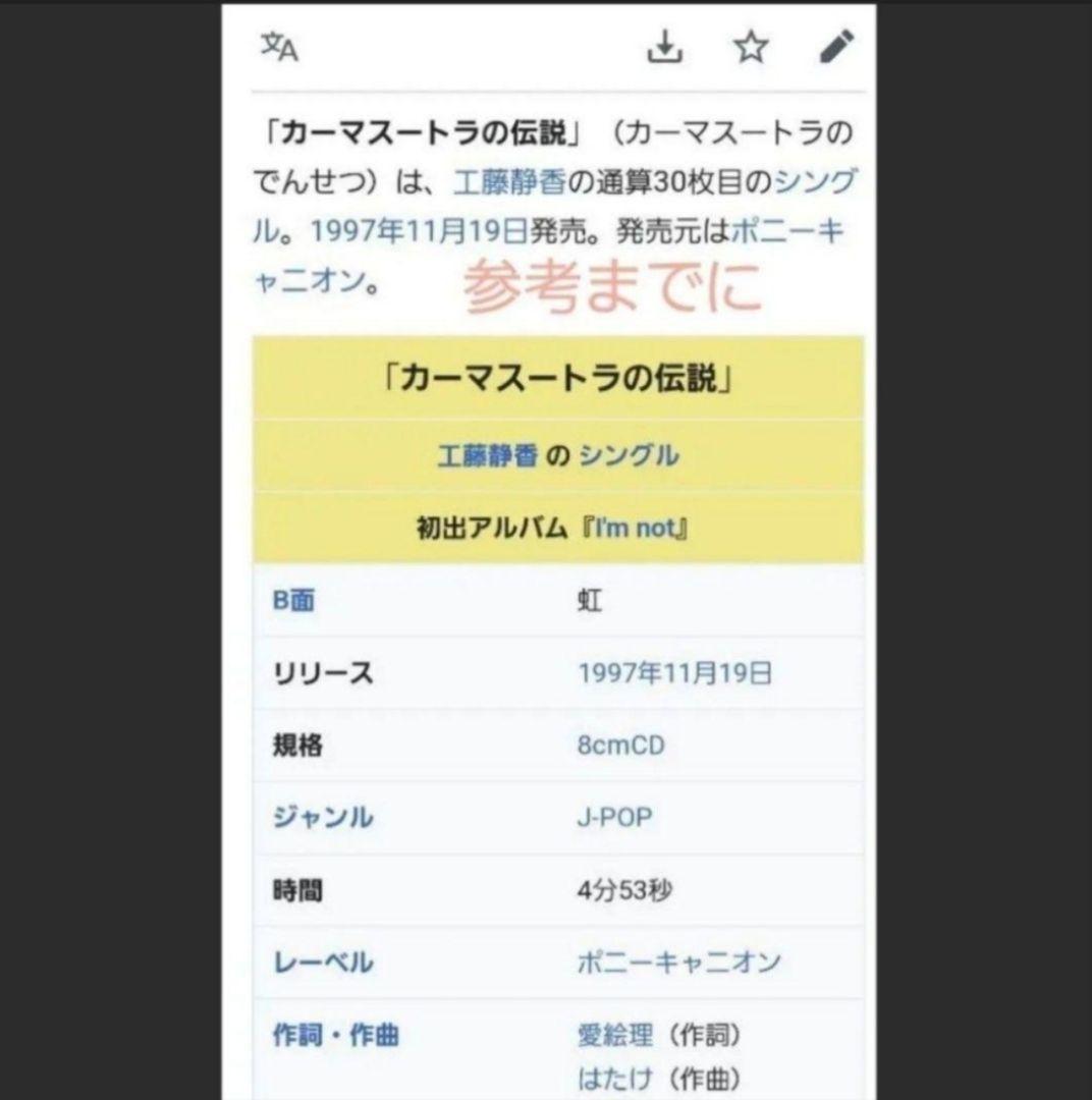 工藤静香さん　劇レア　　絵画　カーマスートラ　直筆サイン入り