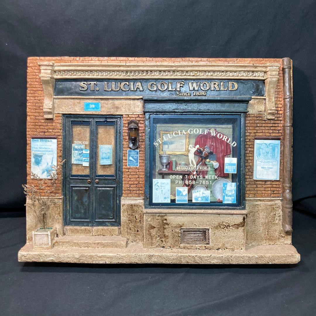 【美品】壁掛け ジオラマ ゴルフ店 セントルシアゴルフワールド
