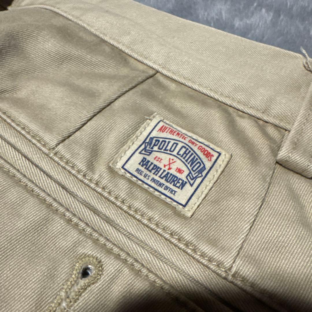 ラルフローレン 2タック チノパン ベージュ