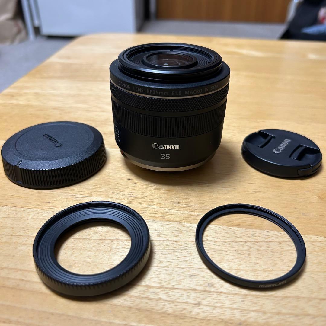 rf35mm f1.8 マクロ is stm (純正フードとプロテクター付き)