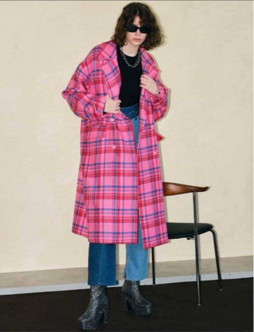 メゾンスペシャル　ロービングチェックオーバーコート