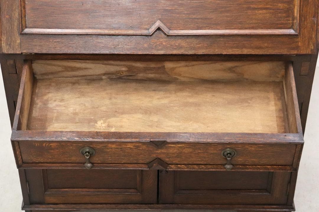 ※ミリカリ 英国 イギリス オーク材 ヴィンテージ ビューロー