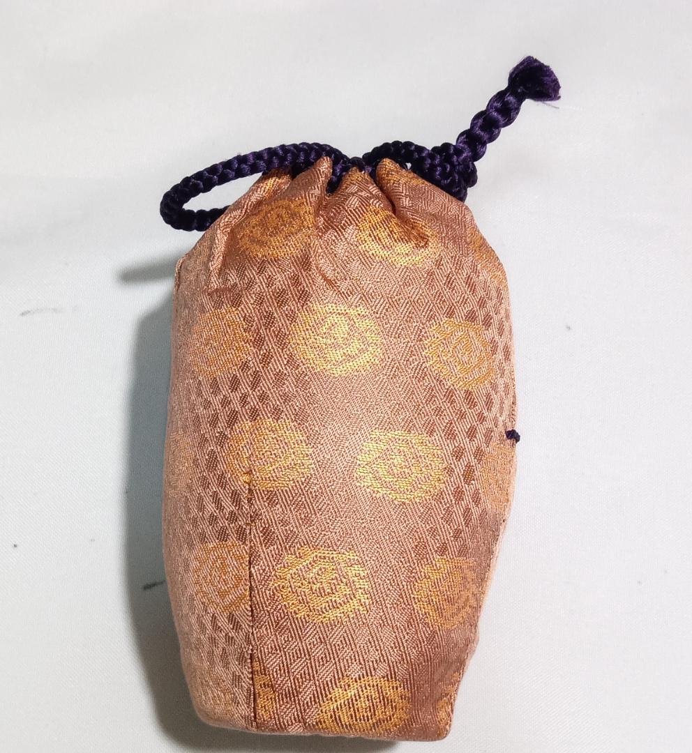 茶道具　遠州七窯　膳所焼　岩崎新定作　膳所肩衝茶入　丸龍金襴仕覆付　美品！！