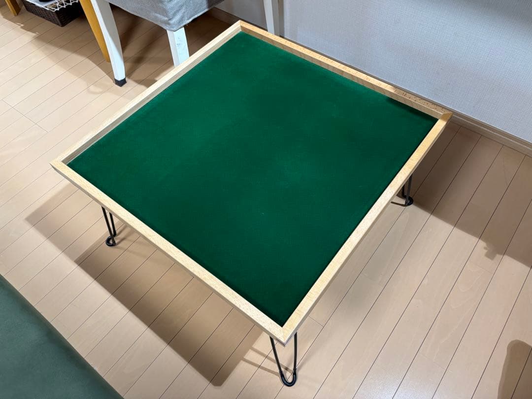 【点棒入れ付】 SUNLiGHT 麻雀卓 折りたたみ 70×70×40cm