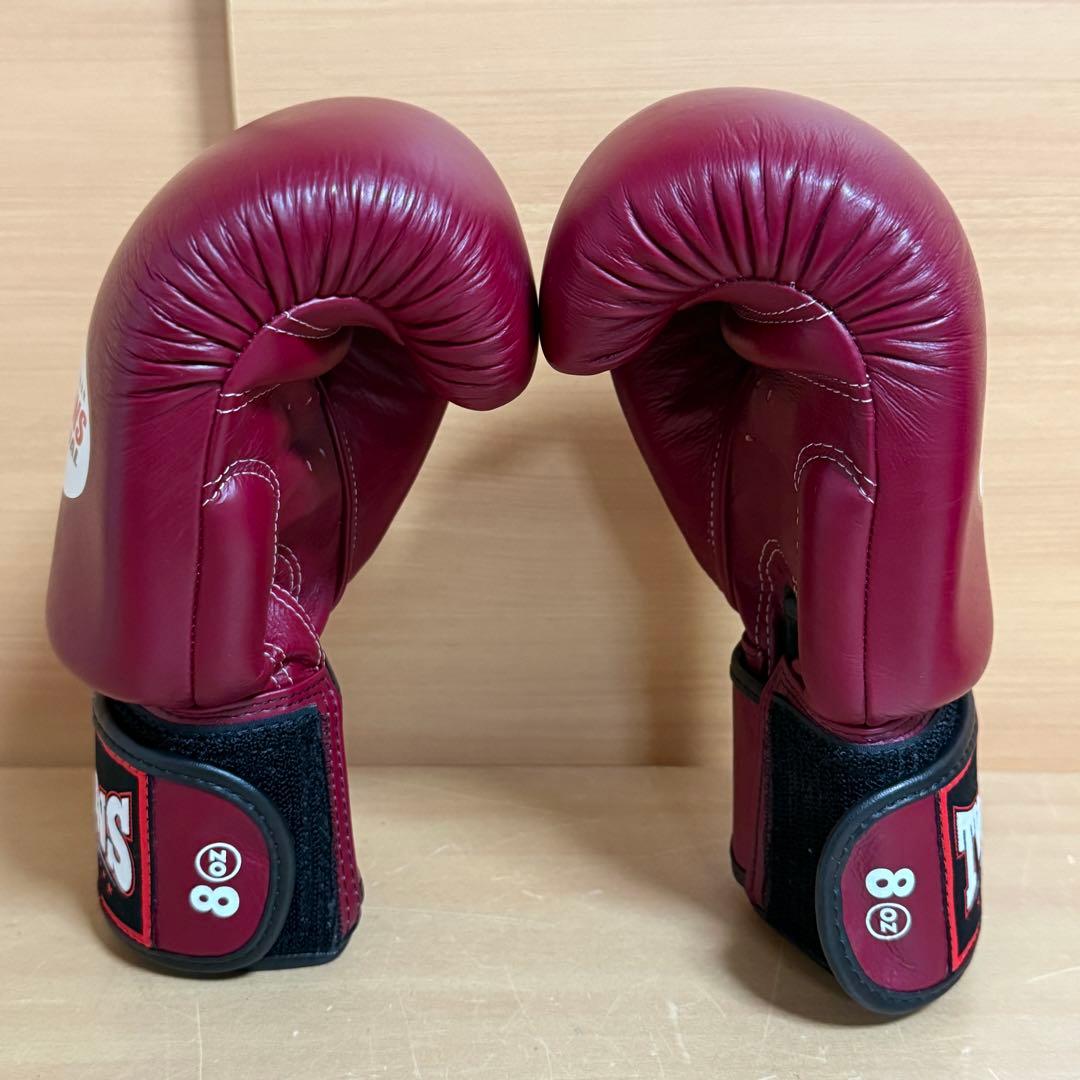 【美品】TWINS ツインズ ボクシング グローブ 8oz 本革 ワインレッド
