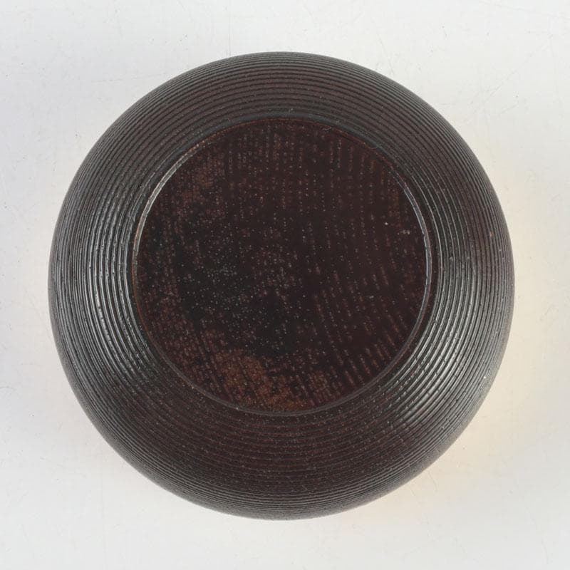 茶道具　京漆匠　平安象彦造　渦塗糸目　花蒔絵　平棗　共箱　V　9340