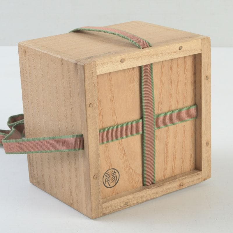 茶道具　京漆匠　平安象彦造　渦塗糸目　花蒔絵　平棗　共箱　V　9340