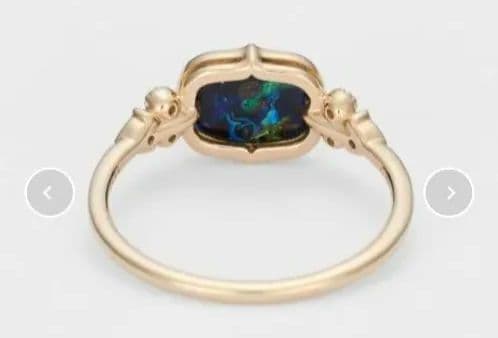 アガット K10ゴールド クォーツ マラカイトリング 17号 税込70400円