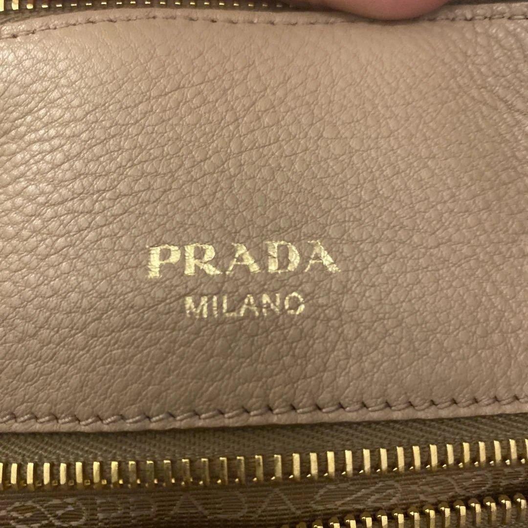 PRADA ベージュ　ショルダーバッグ　ハンドバッグ 2way 美品