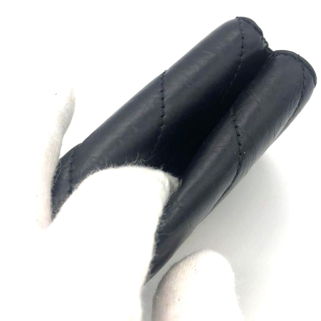 未使用級✨バレンシアガ CRUSH レザー　三つ折り財布 ブラック