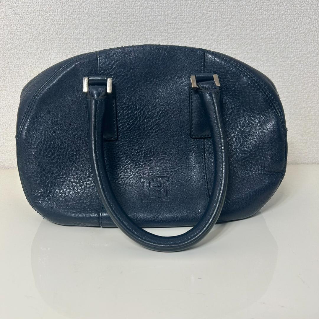 ●HIROFU ヒロフ ハンドバック ラウンド サークル ネイビー