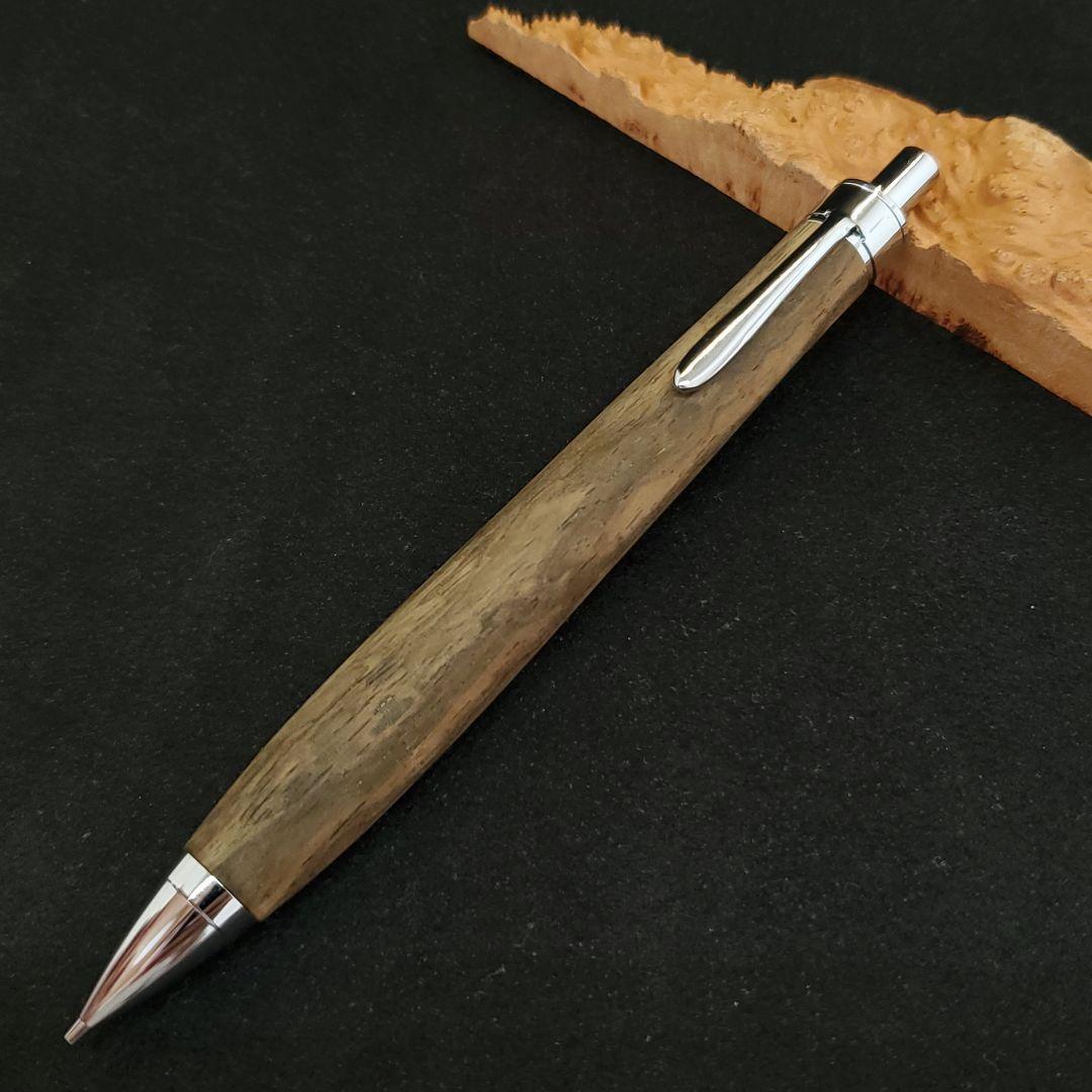 No.25ハンドメイド木軸シャーペン黒柿