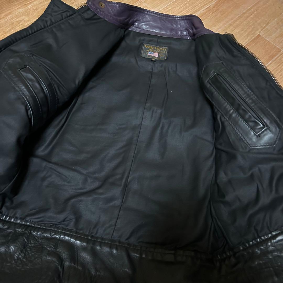 レア USA製 VANSON シングル ライダース ジャケット 38 TALON