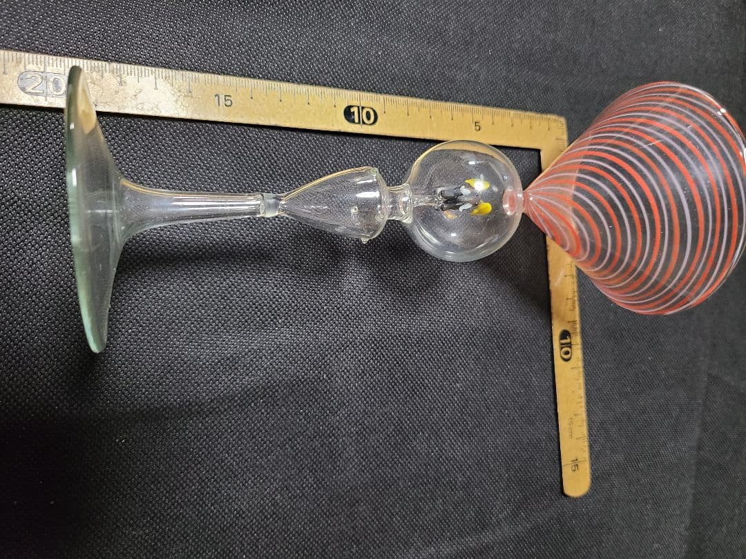 オーストリア　アンティークビミニ　レース吹きガラス