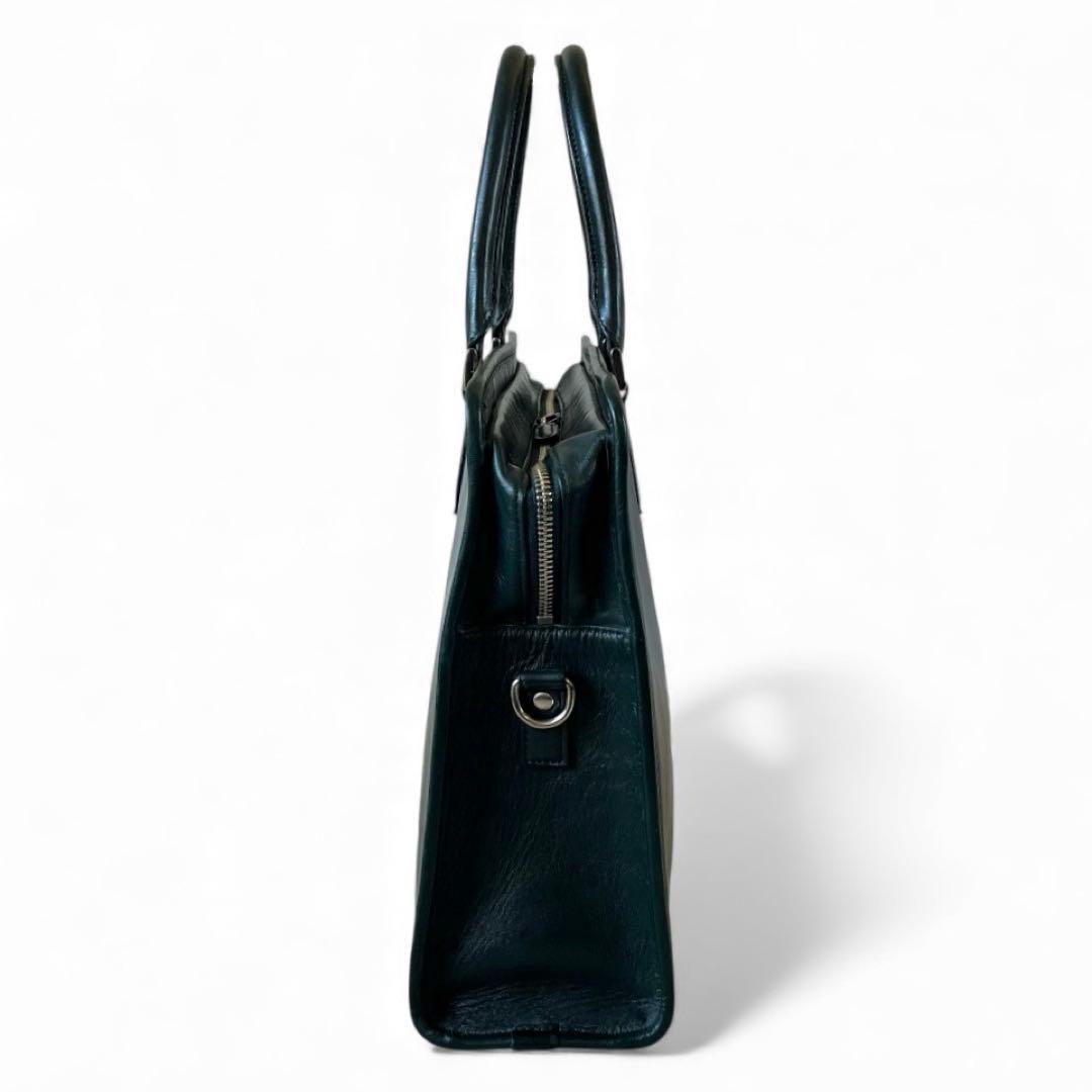 2way ビジネスレザーファクトリー ビジネスバッグ グリーン ショルダーバッグ