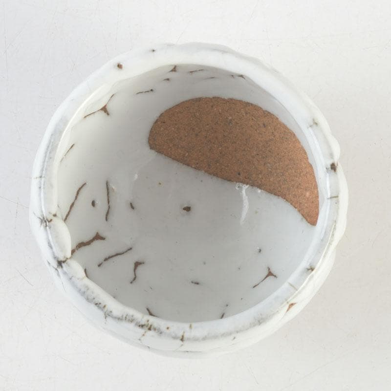 バラ　萩焼　三輪休雪造　盃　ぐい呑　共箱　V　9573