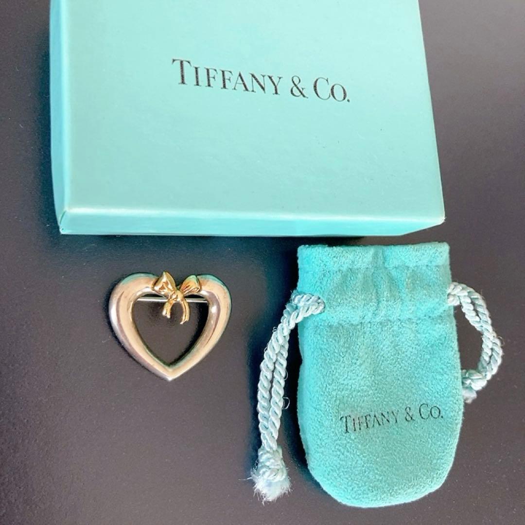ティファニー　ブローチ　ハート　リボン　コンボ