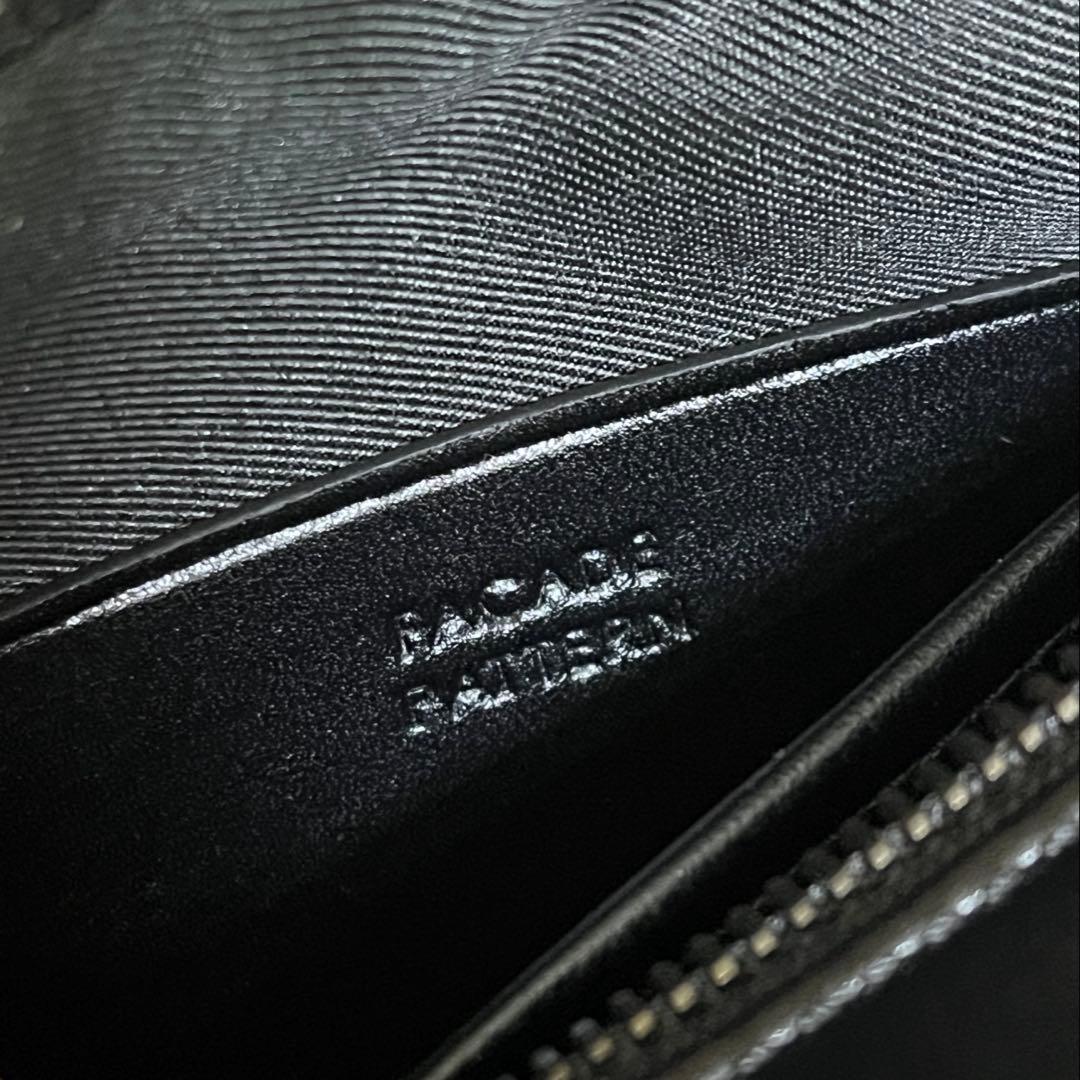 即日発送　Facade pattern レザーボックスショルダーバッグ