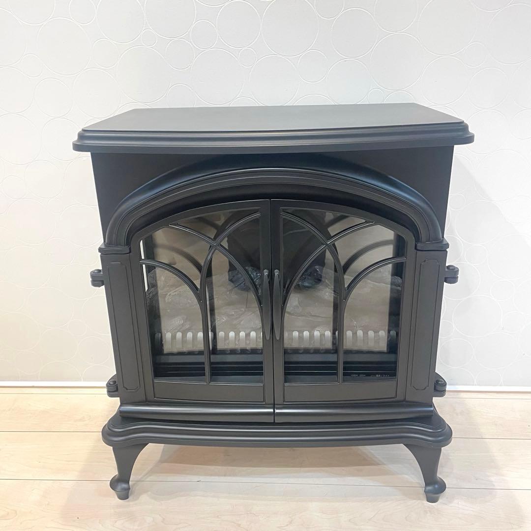 【美品】ニトリ 暖炉型ファンヒーター ワイド IQ BK 1000W 2019年