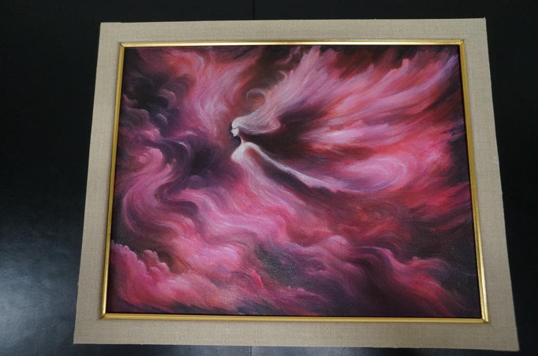 0004　絵画　幻想的　ピンク　抽象画