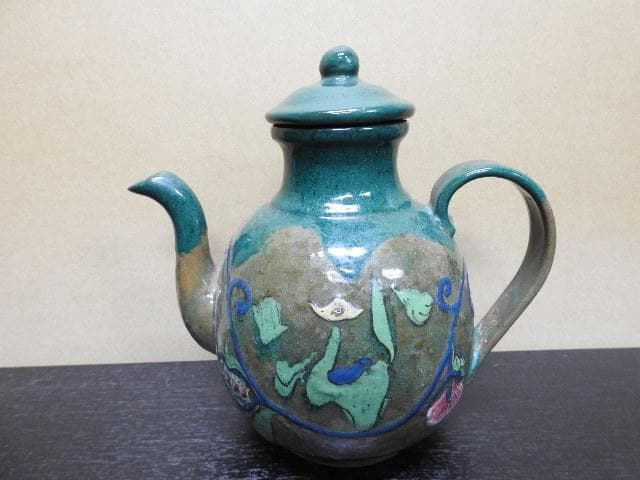 万古焼　水注　保存箱有　MA415