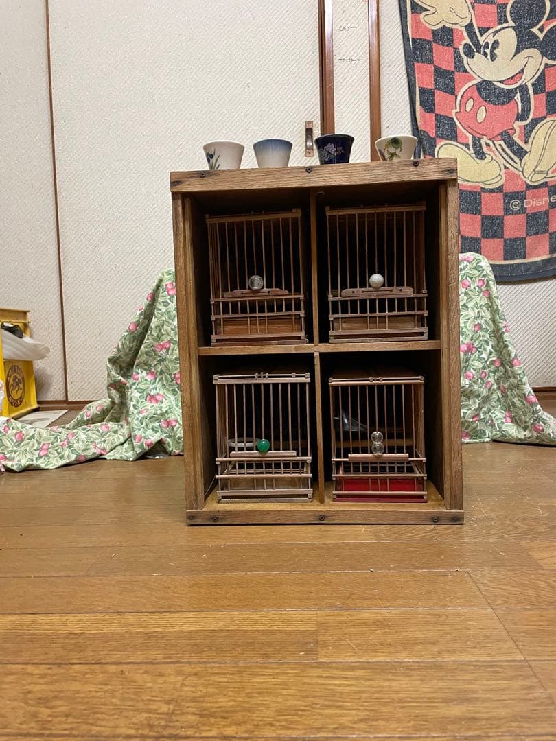 メジロ籠　寝かせ移動ボックス