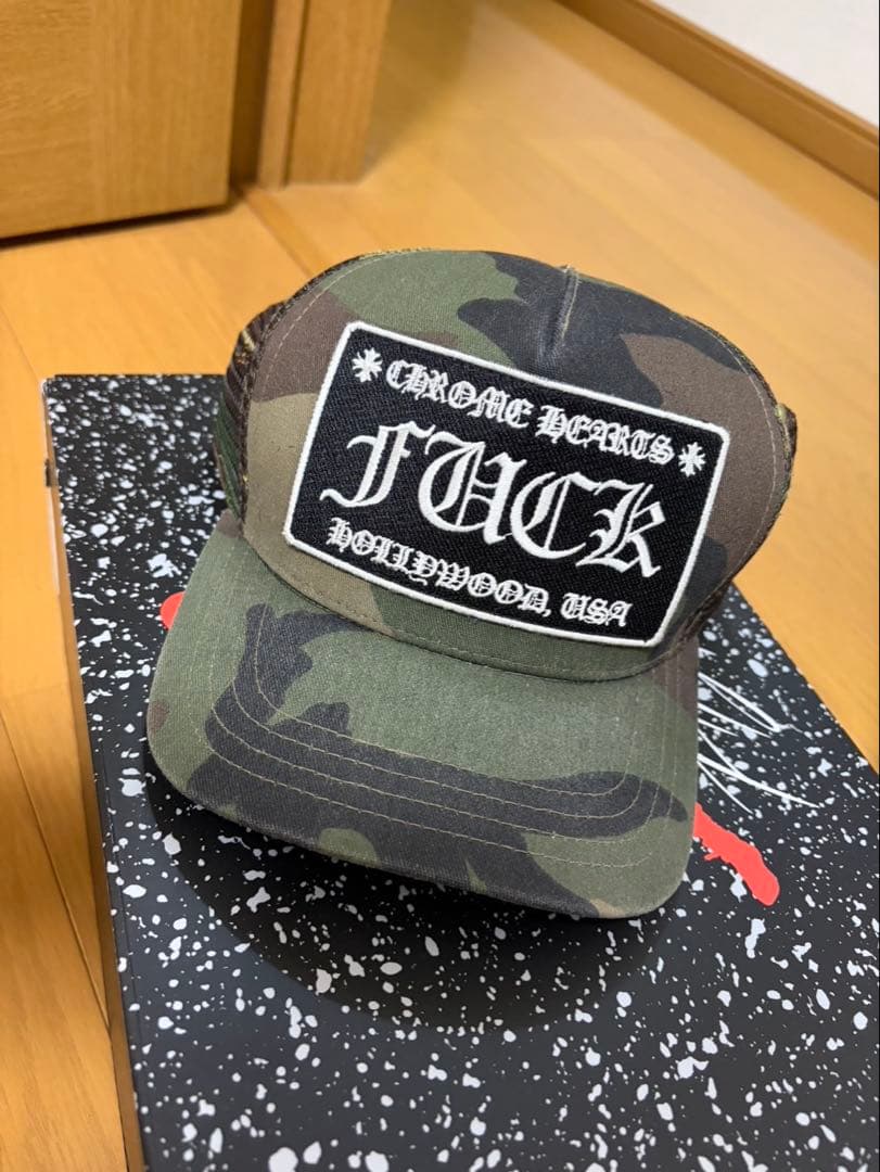 CHROME HEARTS 迷彩キャップ　クロムハーツ　fuck