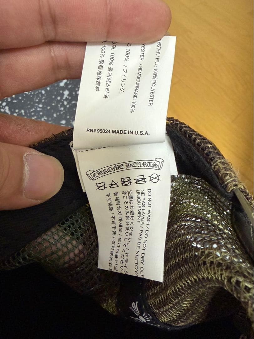 CHROME HEARTS 迷彩キャップ　クロムハーツ　fuck