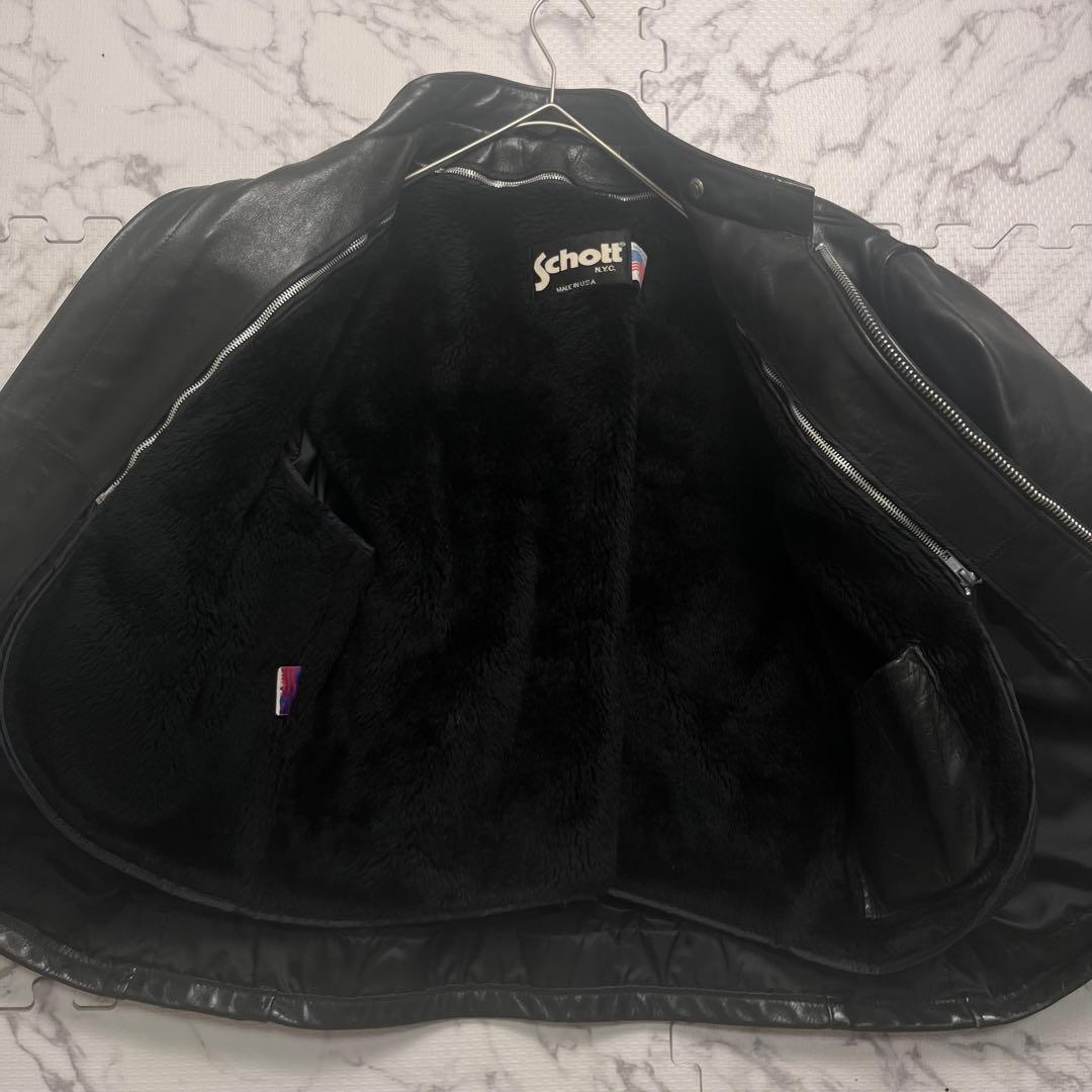 m*t様 46size/希少✨【米国製】schott シングルライダース 141