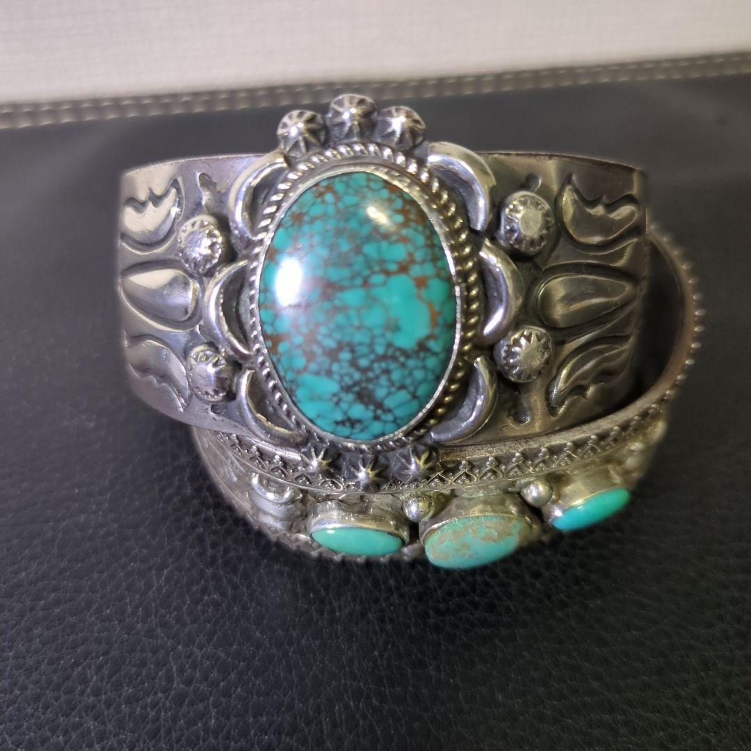 かねたん　ナバホ族 Lorenzo James作　ターコイズバングル