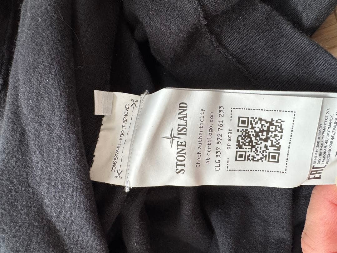 STONE  ブラック 長袖Tシャツ