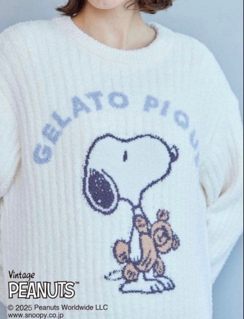 ジェラートピケ SNOOPYジャガードワンピース スヌーピー ジェラピケ