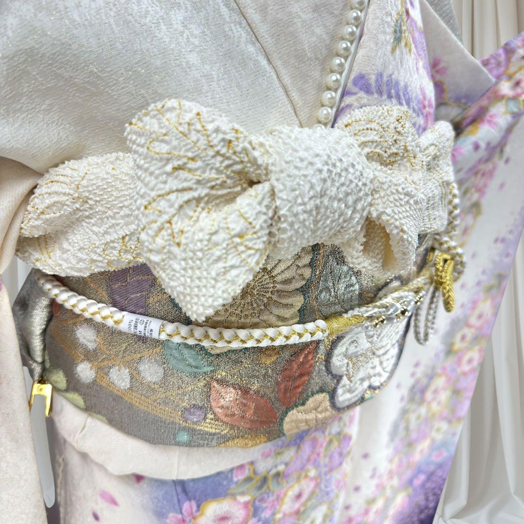 逸品 振袖7点フルセット 辻が花　辻ヶ花　金通し　花絞り　成人式 卒業式　正絹