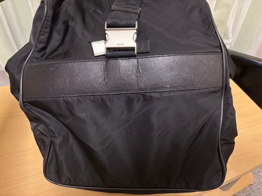 PRADA 黒 ナイロン ボストンバッグ　ショルダー付き　旅行バック