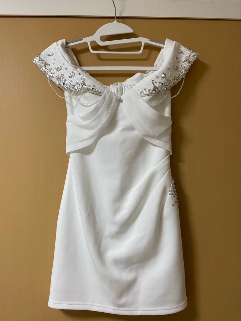 Angel R オフショルドレス　ホワイト　Sサイズ