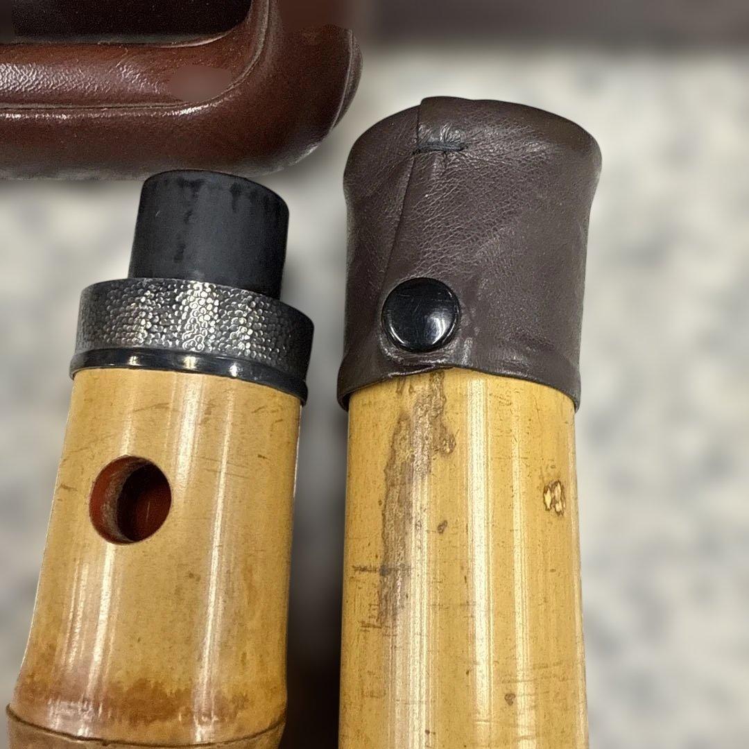 う*き様 尺八本体 竹製 金属リング付き 和楽器 音楽 管楽器 小物 格安