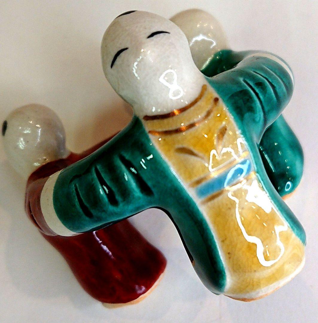 【茶道具】三人形 眞清水蔵六作 蓋置