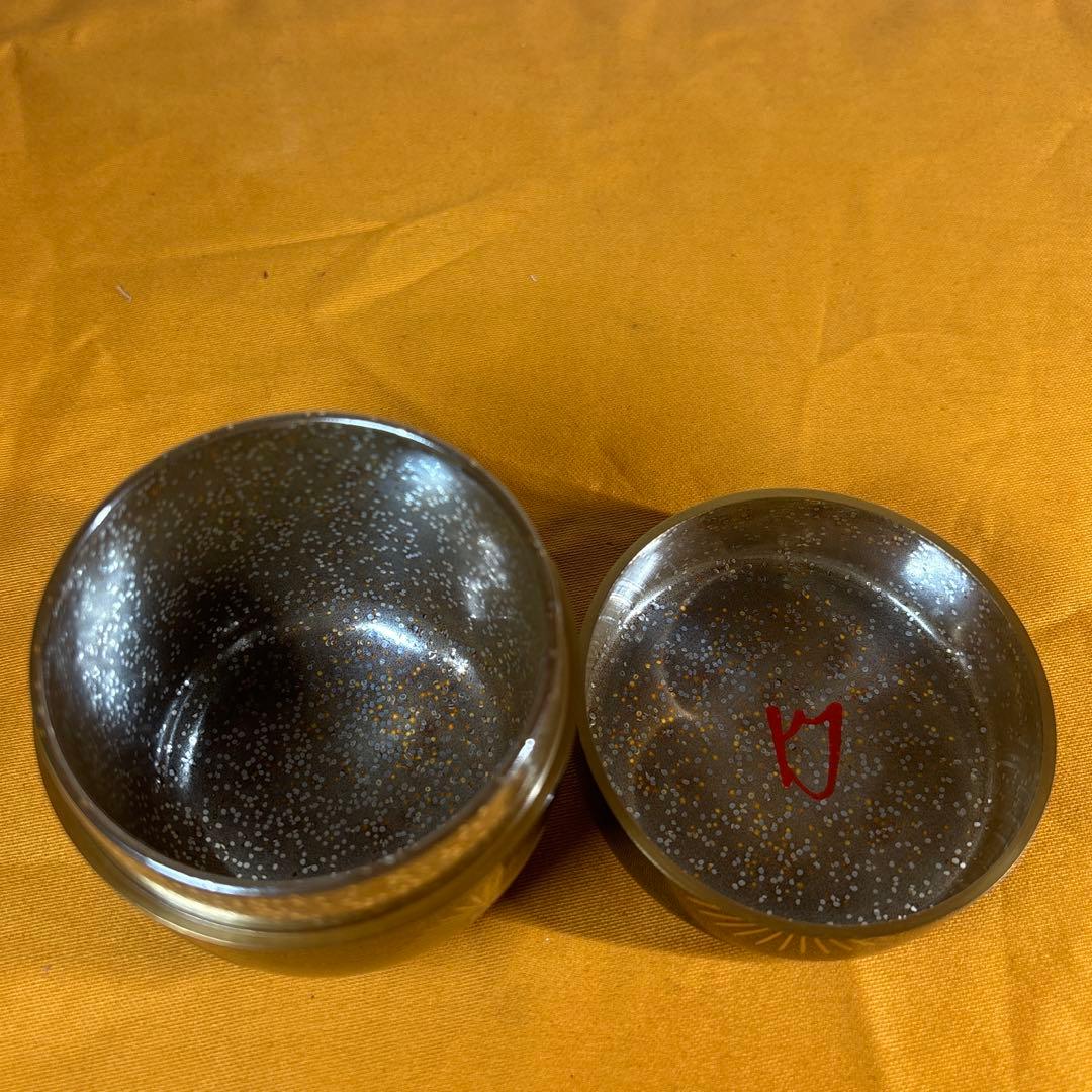 茶道具　輪島塗師　一后一兆作　唐松蒔絵棗　共箱　共布　美品