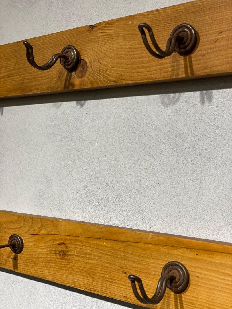 アンティーク パイン 壁掛 シェルフ ラック 棚 木製 フランス イギリス 希少