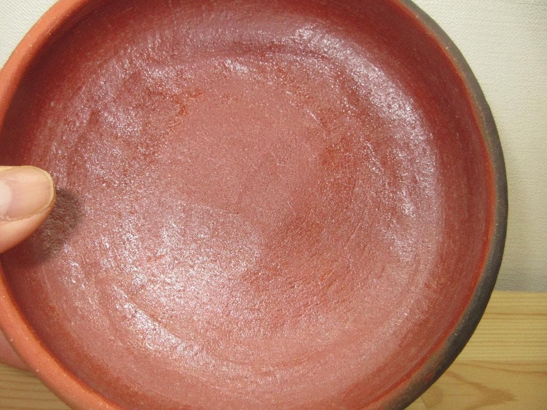 送料込【逢絢亭】茶道具 灰器 赤楽 素焼 風炉用 吉村楽入 共箱入り