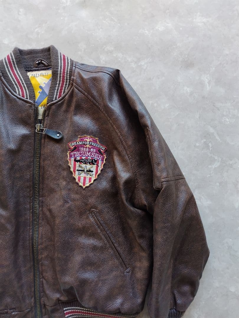 激レア 80s フライトジャケット レザージャケット フライングシャーク