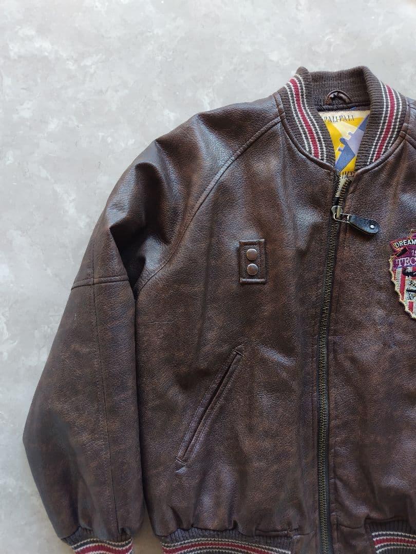 激レア 80s フライトジャケット レザージャケット フライングシャーク