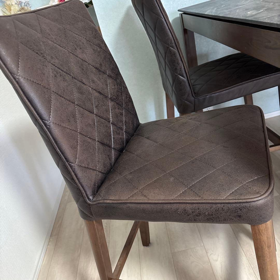 ダイニングテーブルセット 大理石風　椅子4脚