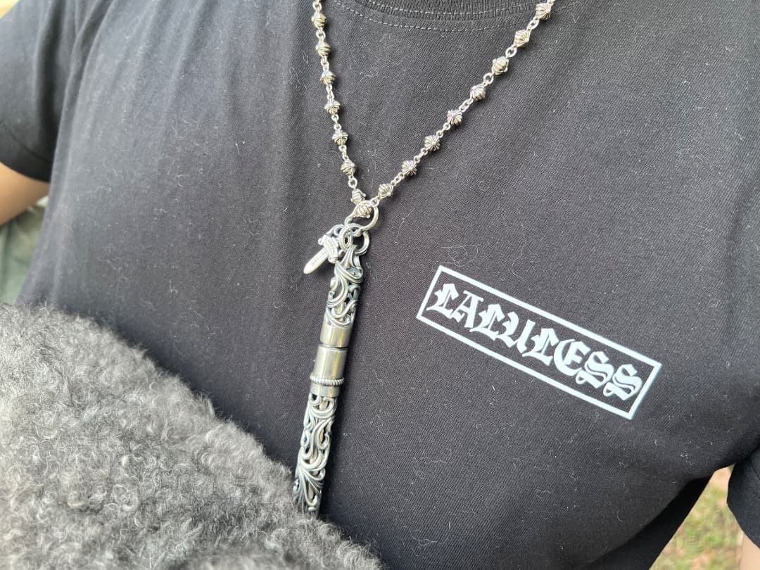 S925刻印有：重厚シルバーペンダントとしても使えるペン　SZB001