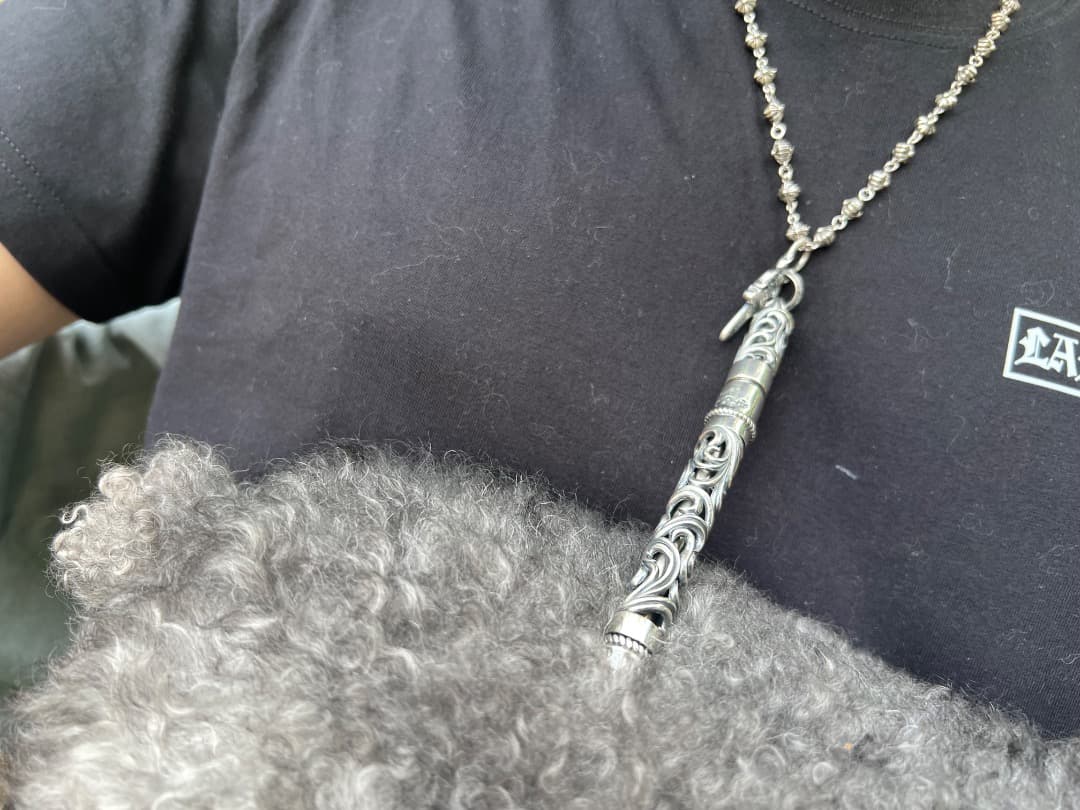 S925刻印有：重厚シルバーペンダントとしても使えるペン　SZB001