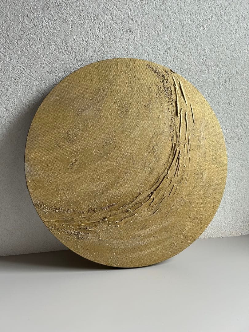 -Texture Art／30cm サークル N.キャンバスボード a