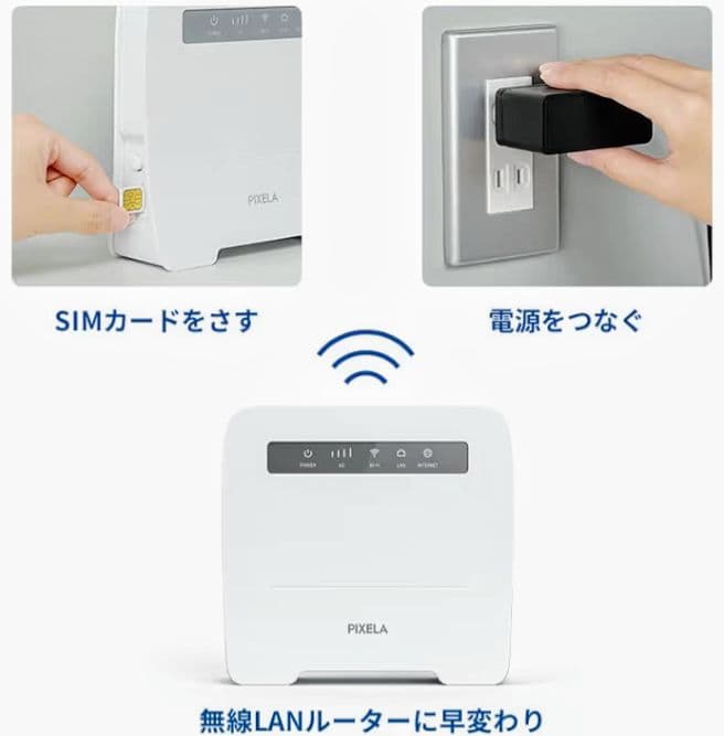 PIXELA Wi-Fi LTE対応SIMフリーホームルータ