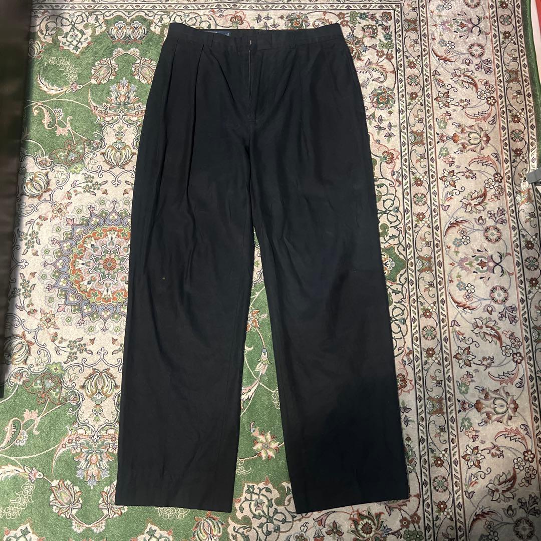 Ralph Lauren ブラック　ポロチノ シルク混　90s スペシャル　黒