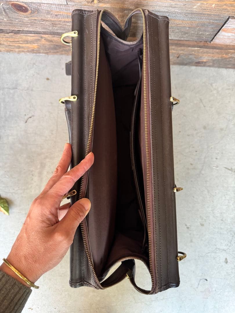 【美品　ストラップ付き】OLD COACH BUSINESS BAG