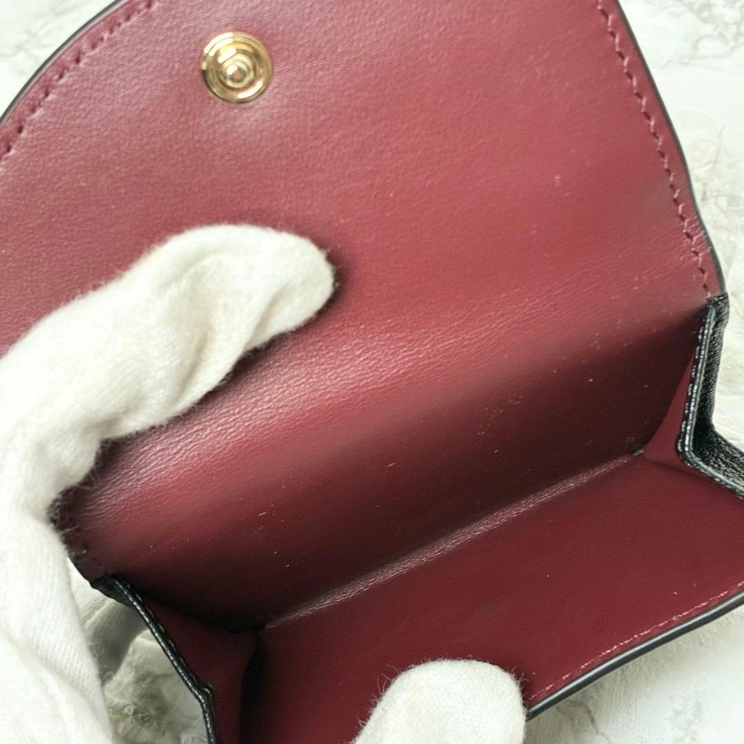 極美品　ANYA HINDMARCH アイズ ミニトライフォールドウォレット財布